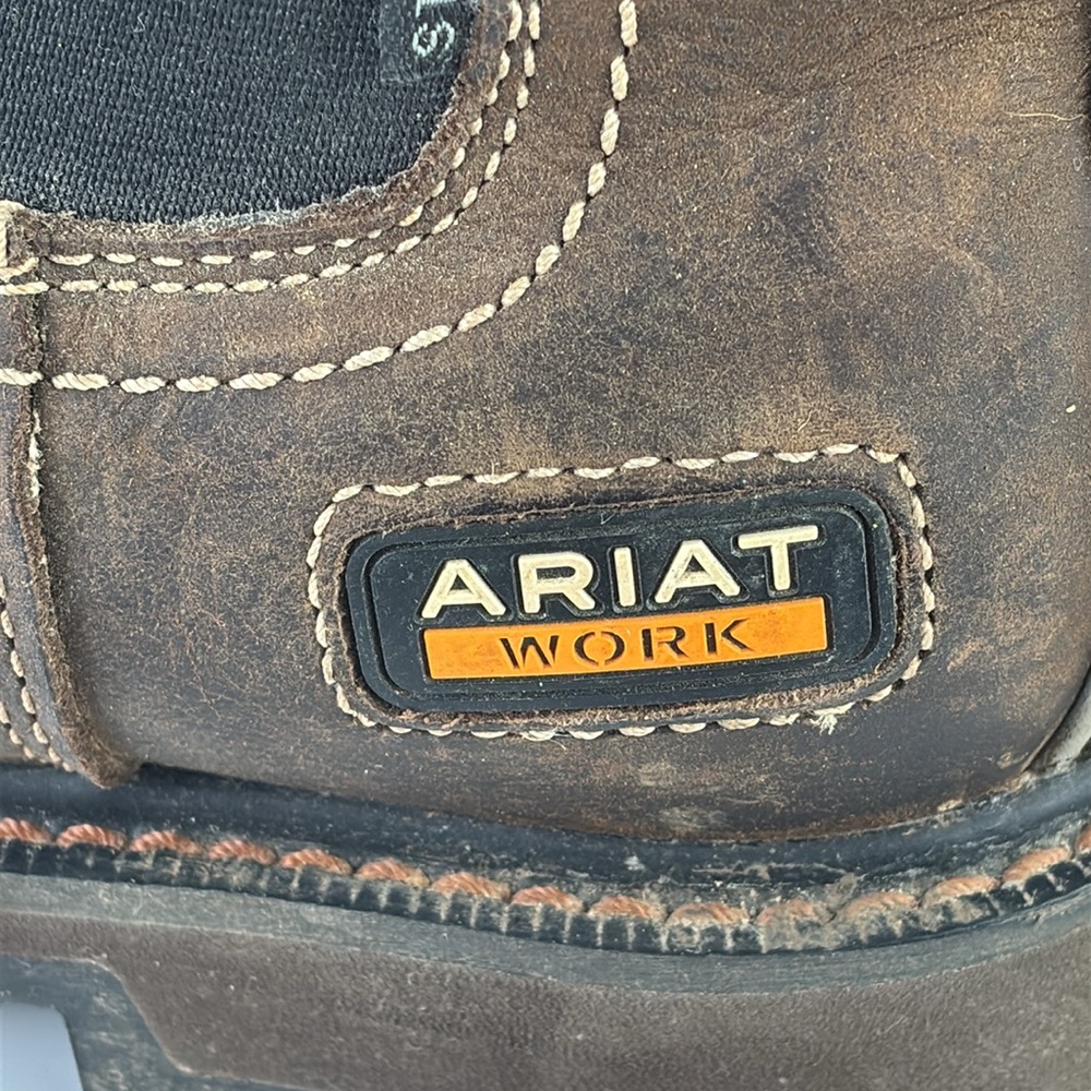Ariat Men’s Steel Toe Pull On Work Boot Size 8EE Brown Leather ASTM F2413-18 - Picture 6 of 11